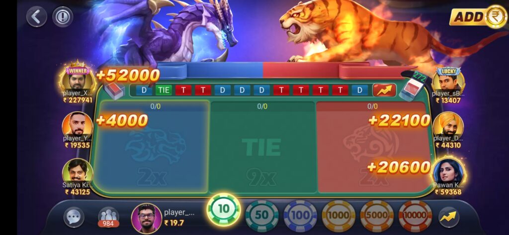 How To Earn Real Money With Dragon vs Tiger On Teen Patti Master