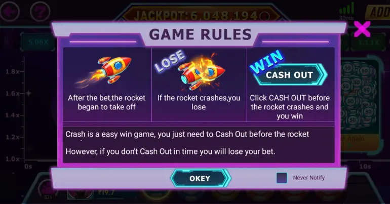 Rules of Playing Aviator/Crash Game
