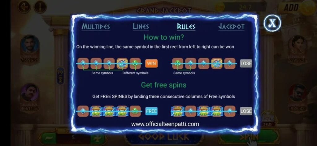 Zeus Teen Patti master